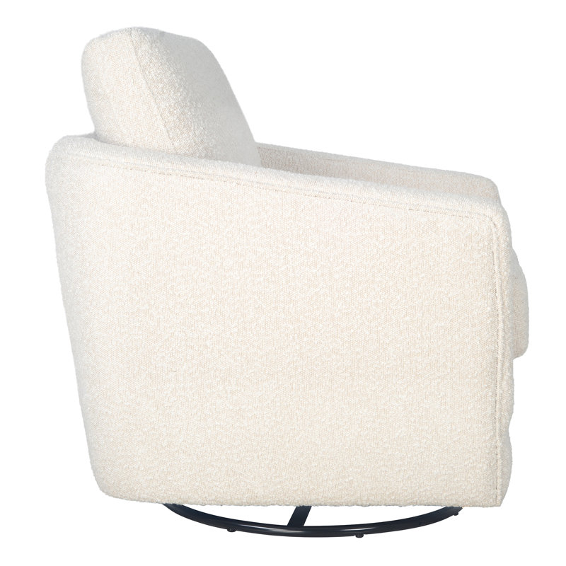 Gogh Swivel Glider, Cream Boucle