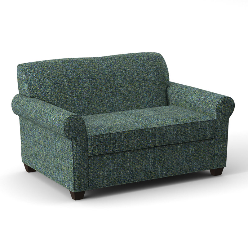 Finn 59" Rolled Arm Loveseat, Connelly Peacock, Cafelle