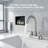 Modern High Arc Centerset Bathroom Faucet With Pop-up Drain & Supply Lines, 2-handle 360° Swivel Spout, Brushed Nickel