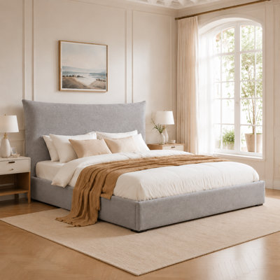Hydraulic Lift Up Upholstered Storage Bed