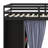 Full Size Loft Bed With Desk And Storage, All-In-One Wood Loft Bed With Wardrobe, Shelves, Blackout Curtains And RGB Lights-1564837550