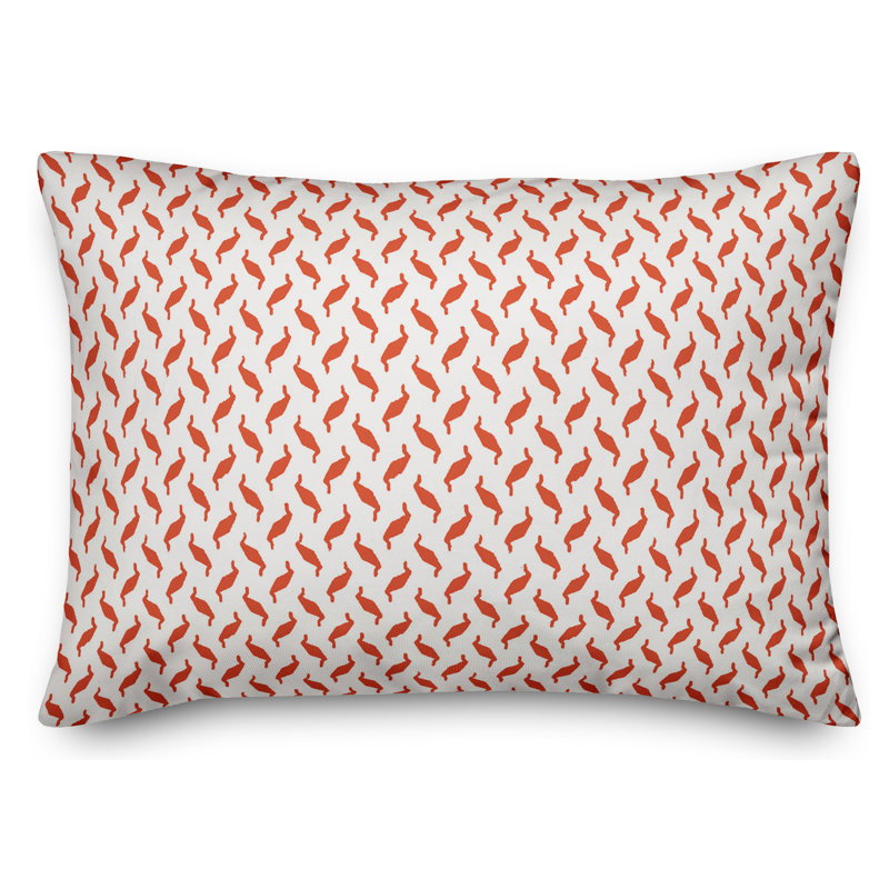 Coussin lombaire zig zag, Rouge / Pêche