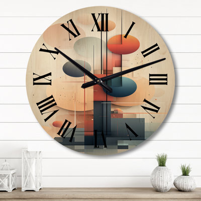 Horloge murale en bois surdimensionnée