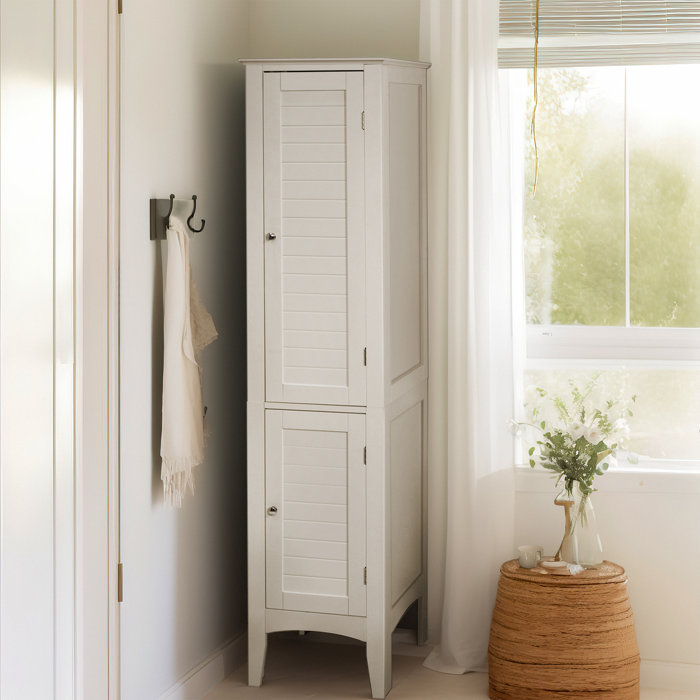 Red Barrel Studio® Freestanding Linen Cabinet | Wayfair