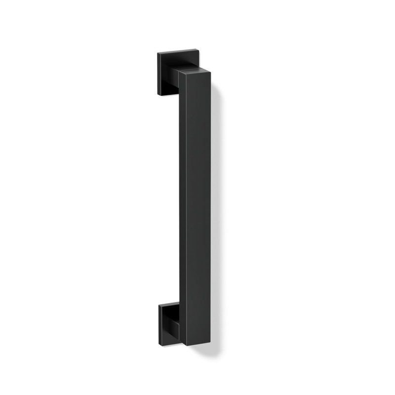 Square Metal Grab Bar for Shower, Bathroom Safety Grab Bar, Tub Rail, 14" W, Matte Black