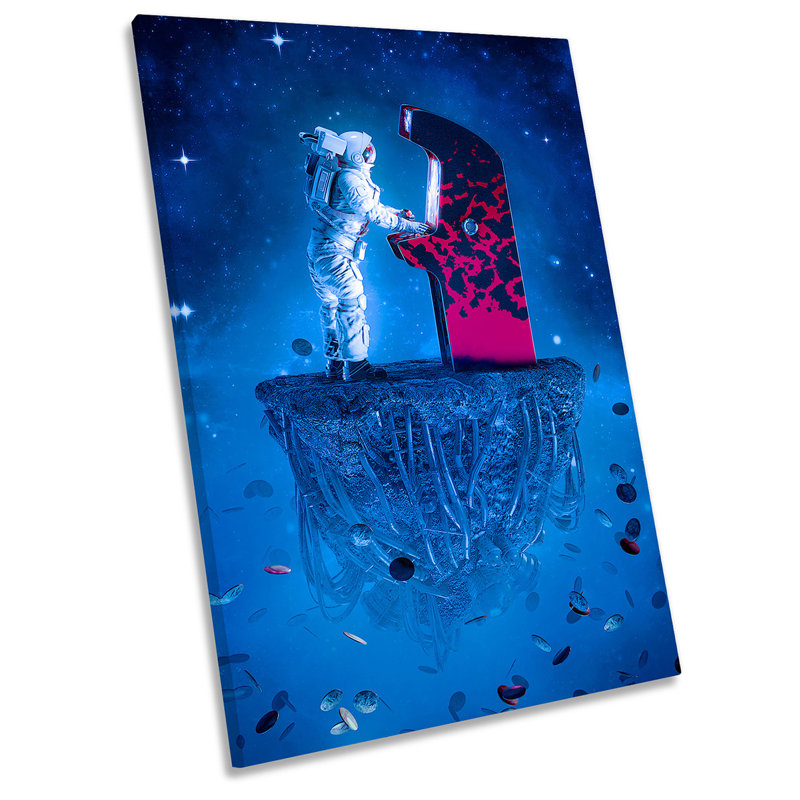 Space Invaders Arcade Machine Picture - Wrapped Canvas Art Prints, 45.7cm H x 30.5cm W x 2cm D