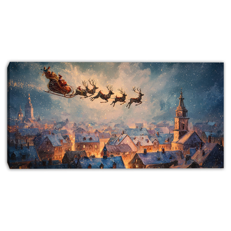 Art mural sur toile Santa, 27,5 po x 55 po