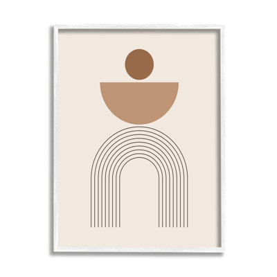 Brun Boho Arch sur bois, impression