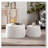 White Round Storage Table Set