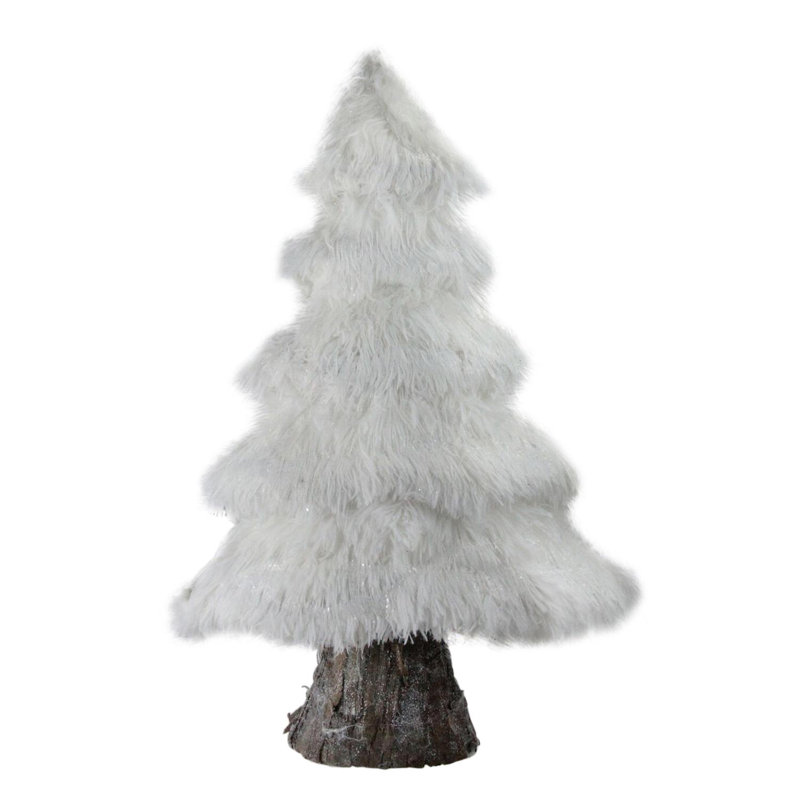 Décoration de table de Noël en fausse fourrure blanche 20 "