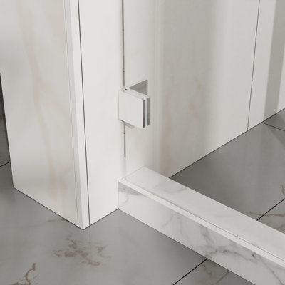 60" W Shower Door, 1/4"  6Mm  Thick Tempered Glass, , Adjustable 56 - 60 In Width, Silent Operation, Splash Proof Design X 72" H Sliding Clear Smooth Sliding, Waterproof Sealing