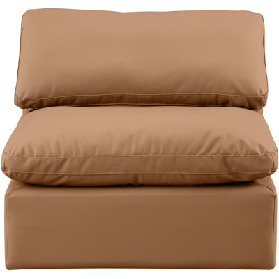 Itala Vegan Leather Armless Living Room Chair
