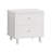 Modern Nightstand 2 Drawers White Round Knobs