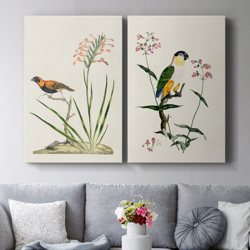 Bird in Habitat III - Toile tendue avec châssis de qualité supérieure - Prêt à être accroché