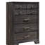 Commode en bois foncé 1Pc