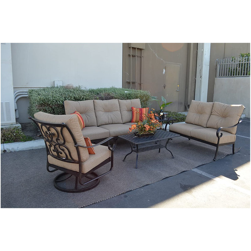 Anif 6 - Person Patio Conversation Set with Cushions