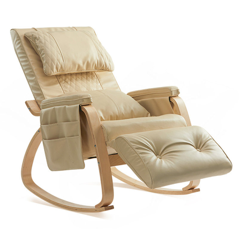 MASSAGE Comfortable Relax Rocking Chair Cream White