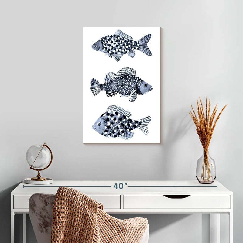 Brampt Blue Fish II, 24" H x 16" W