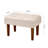 Small Foot Stool Ottoman, Linen Upholstered Ottoman Foot Rest With Legs, Rectangle Footrest for Couch, Living Room, Bedroom, Office & Under Desk-1650912231