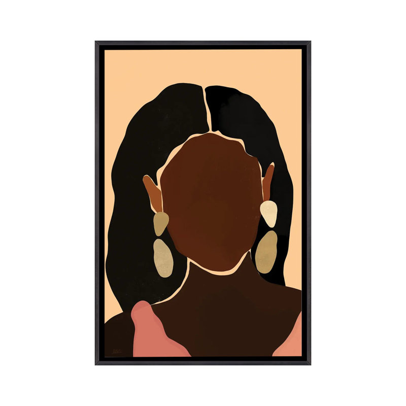 « Monae » par Bria Nicole-impression d’art graphique, Pas de tapis, H 40 po x l 26 po x P 1,5 po