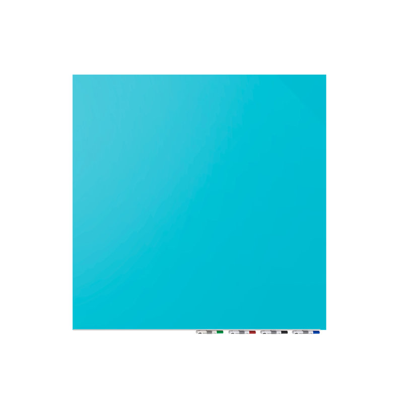 Tableau magnétique mural en verre Aria, Bleu, H 60 po x l 48 po