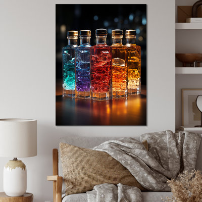 Liquor Spirit Drops Bottles I " Liquor Spirit Drops Bottles I " Color Photography Print