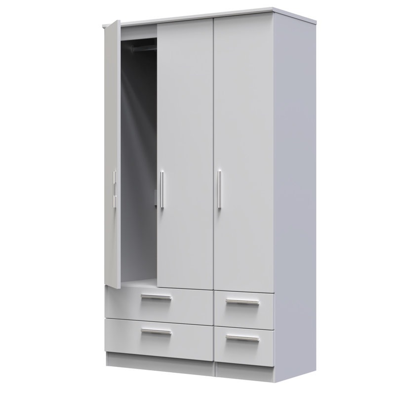 Borgeson Manufactured Wood Wardrobe, Grey Matt
