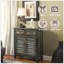 Armoire console en chêne et sarcelle Anqtique