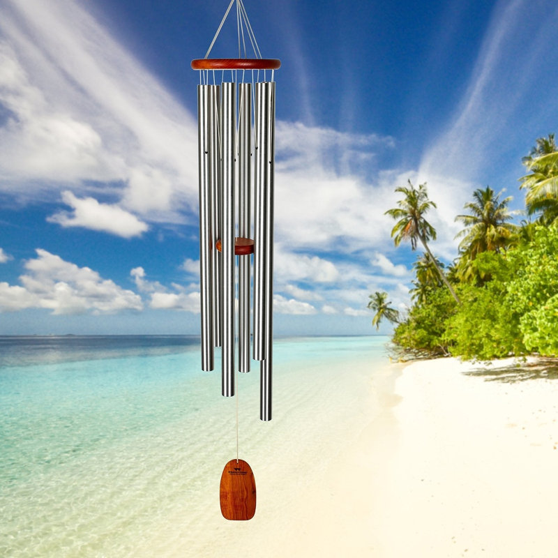 Carillon Woodstock Chimes, Argent / brun foncé, H 53 po x l 8 po x P 8 po