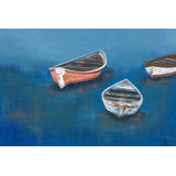 Docked Boats III Painting by Helen Parker