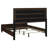 Louanne 50-inch Upholstered Queen Bed Walnut-114556717