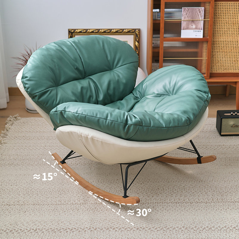 Chaise berçante coquille d'œuf, Vert pin