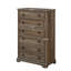 Grande armoire de 6 chambres - rangement spacieux, bordures texturées, unité de rangement moderne à 6 tiroirs gris délavé, intérieur spacieux