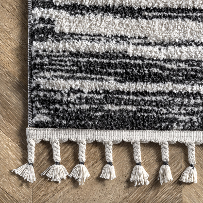 Southwestern Beige/Gray Area Rug, Rectangle 5' x 8'