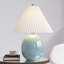 Lampe de table de table de chevet simple en céramique 20,47 po Mandilyn pour chambre / salon avec abat-jour empire en lin-1632237511
