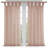 Rosette Blush Floral Embellished Cuff Tab Top Solid Single 50x84" Curtain Panel-1627952348-1627952418