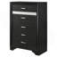 Commode de chambre à 6 tiroirs Annie noire-1748477994