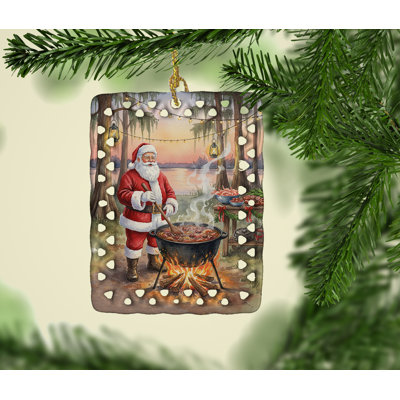 Ornement en porcelaine de Noël Cajun