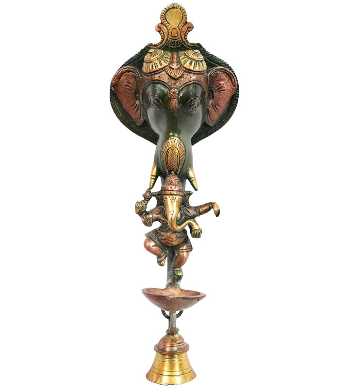Fugurine Ganesha dansant, Vert