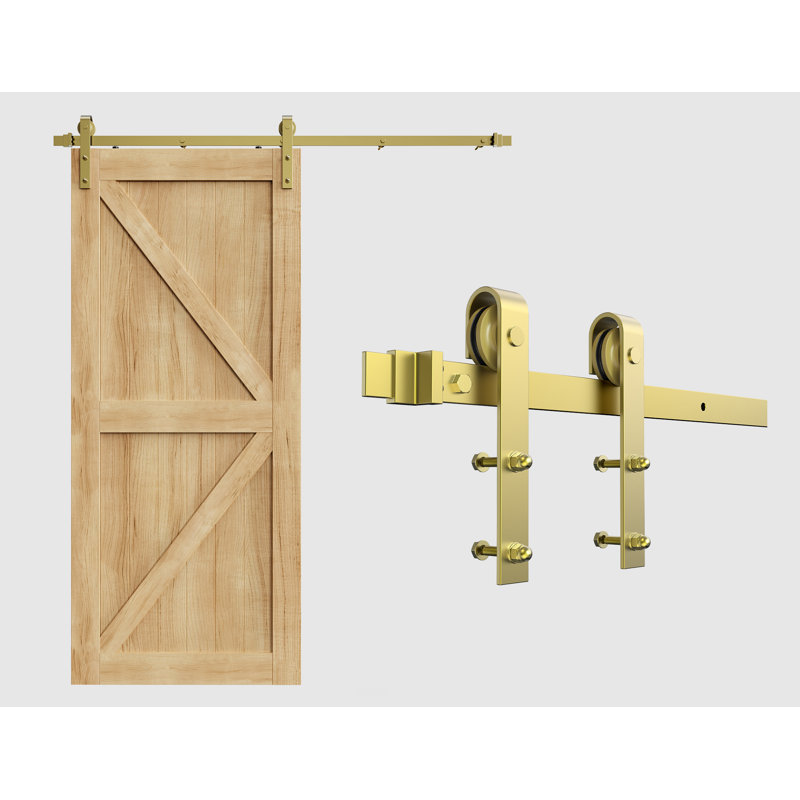 Ensemble de quincaillerie pour porte de grange coulissante à porte simple standard