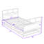 Lit plateforme simple avec lit gigogne Cristoforo