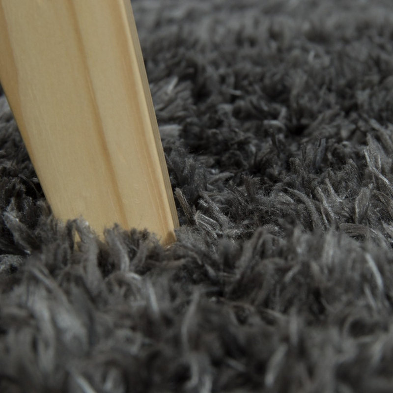 Bowles Solid Colour Shag Area Rug, Rectangular 120 x 160cm