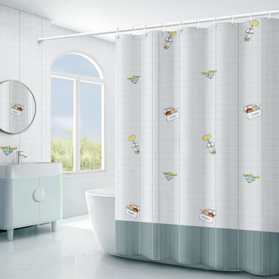 Rideau de douche avec crochets inclus