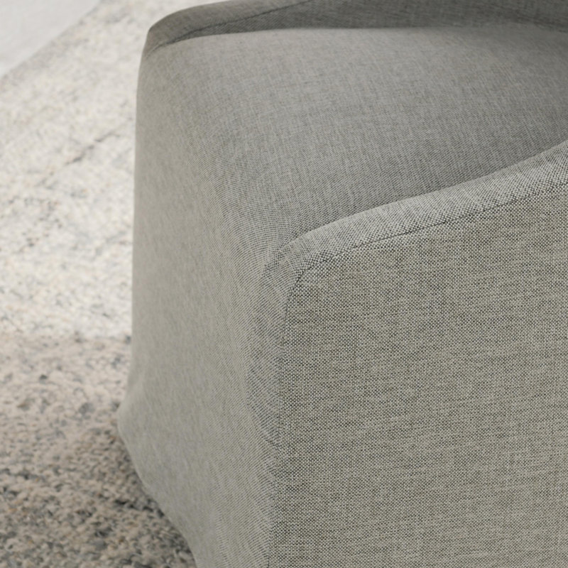 Seneca Upholstered Dining Chair, Grey Basketweave