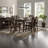 Dark Brown Rectangular Solid Wood Dining Table-680796619