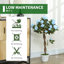 90 cm H Faux Plant in Cement Freestanding  Planter-795282794