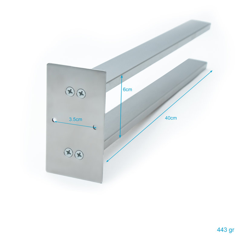 Scheibe Wall Towel Rack, Silver colors
