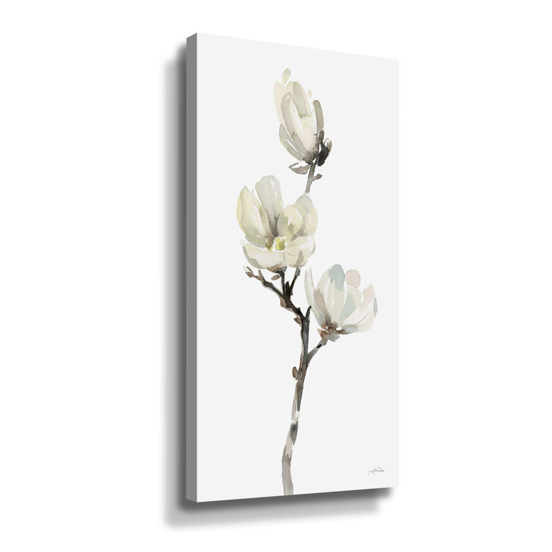 Blanc Magnolia I - reproduction sur toile tendue, H 12 po x l 6 po x P 2 po