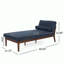 Chaise longue en tissu Sarom avec traversin-71521103