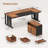 71" Computer Desk Executive Desk With Rolling File Cabinet-614570596